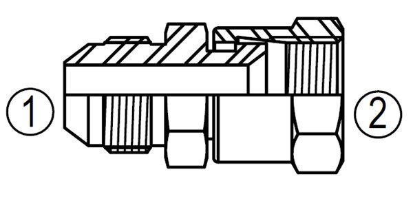 6504 Tube/37° Female Swivel Union