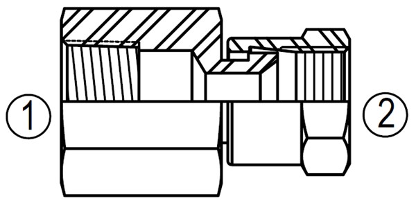 6506 Female Pipe/37° Female Swivel Connector