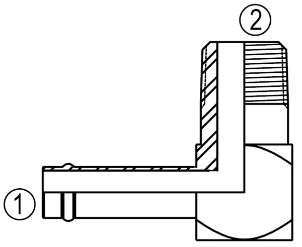 4501 90° Male Pipe Hose Fitting