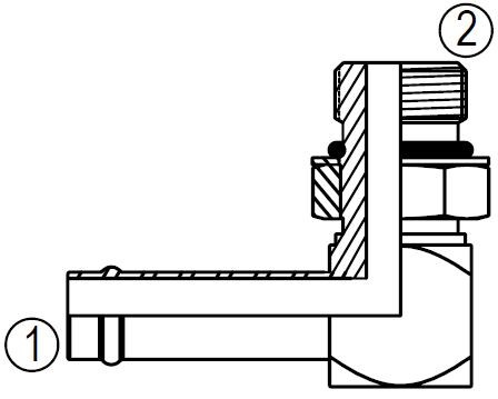 4601 90° Straight Thread Hose Fitting