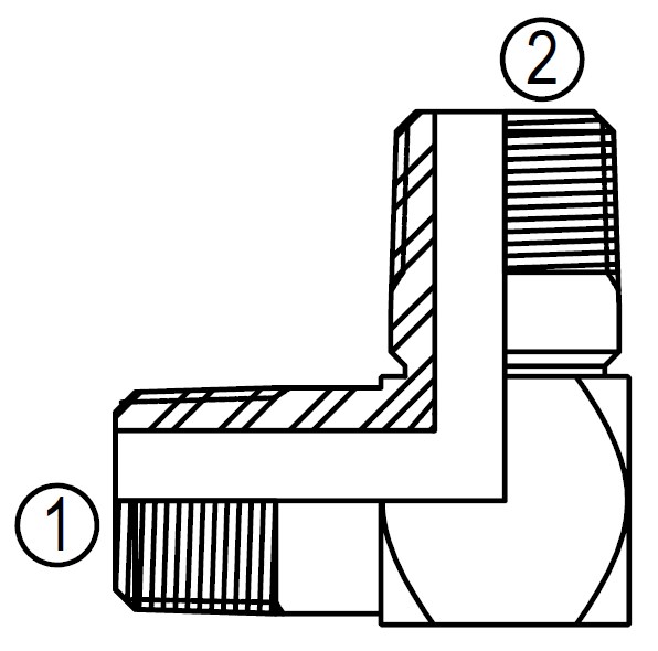 5500 90° Male Pipe Elbow