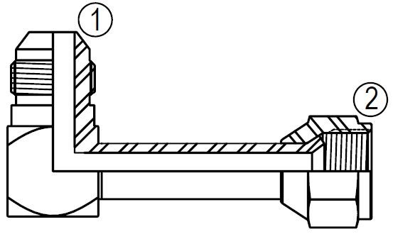 6500-L 90° Long 37° Female Swivel Elbow