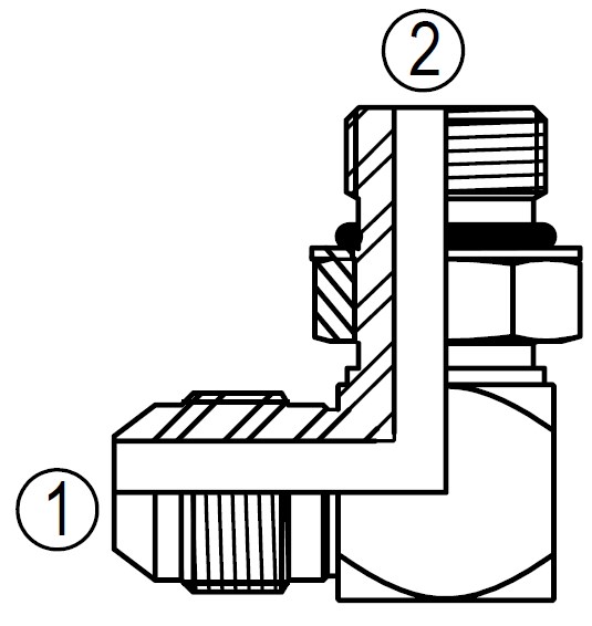 6801 90° Straight Thread Elbow