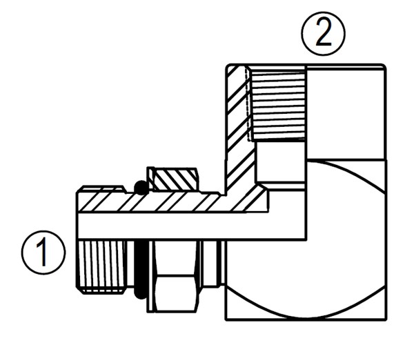 6805 90° Straight Thread/Female Pipe Elbow