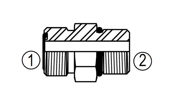 FF6400 Straight Thread Connector