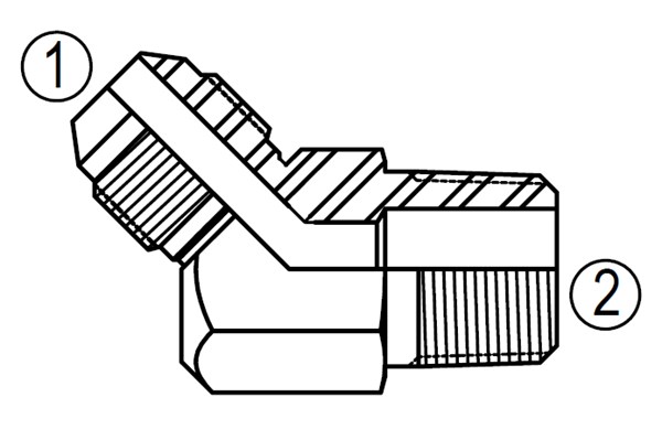 2503 45° Male Elbow