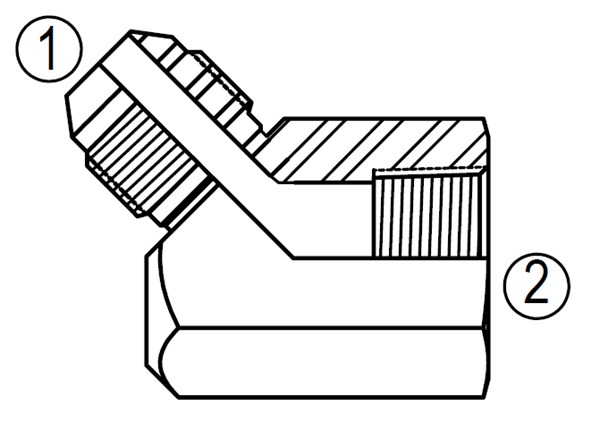 2505 45° Female Elbow