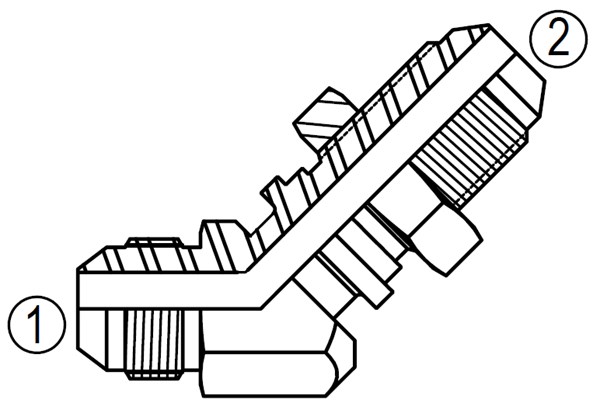 2702 45° Bulkhead Elbow