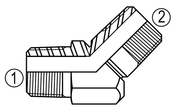 5501 45° Male Pipe Elbow