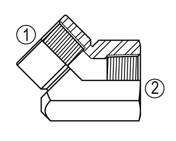 5505 45° Female Pipe Elbow