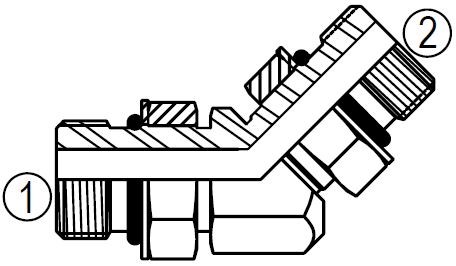 6808 45° Straight Thread Union Elbow