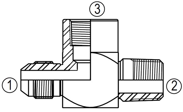 2611 Male Run/Female Branch Tee