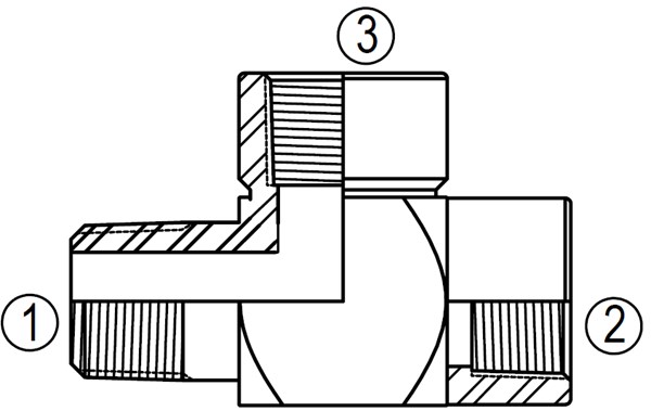 5602 Male Run Pipe Tee