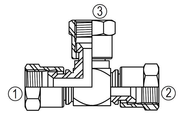 6606 37° Female Swivel Tee