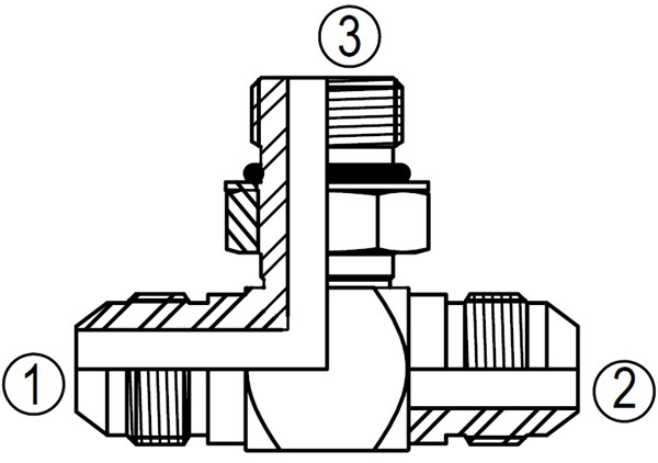 6803 Straight Thread Branch Tee