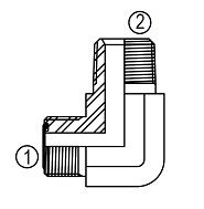 FF2501 90° Male Elbow