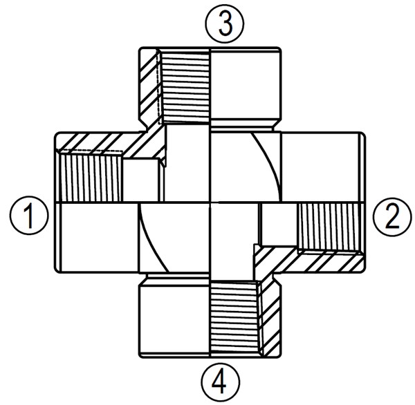5652 Female Pipe Cross