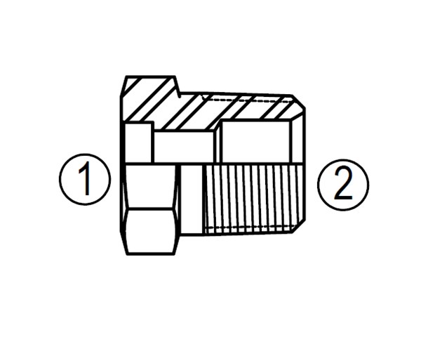 SS404 Braze Male Pipe Union