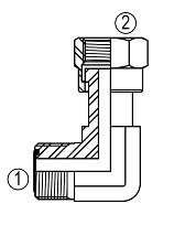 FF6500 90° ORFS Swivel Elbow