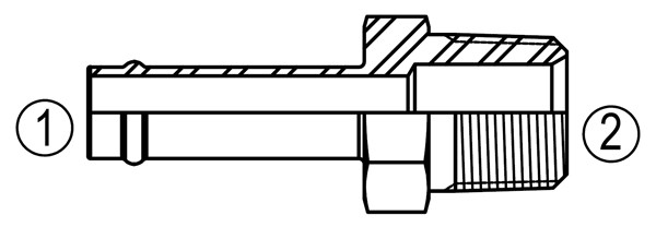SS4404 Male Pipe Thread Hose Connector