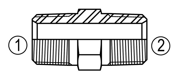 SS5404 Hexagon Pipe Nipple