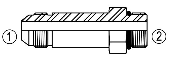 SS6400-L Straight Thread Connector Long