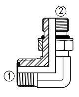 FF6801 90° Straight Thread Elbow 