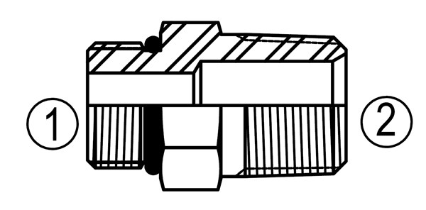 SS6401 Straight Thread/Male Pipe Adapter
