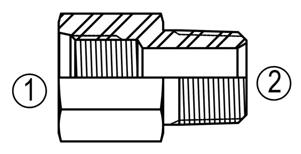 SS6404 O-ring Port/Male Pipe Adapter