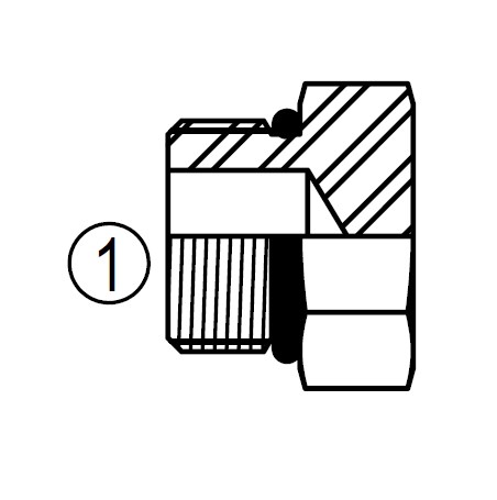 SS6408 Hexagon Head O-ring Boss Plug