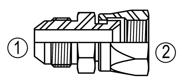 SS6504 Male JIC /37° Female Swivel Union