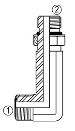 FF6801-L 90° Straight Thread Elbow Long