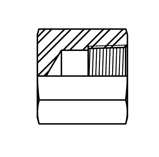 SS5406-C Female Pipe Cap Nut