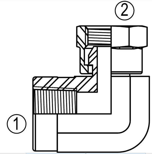 SS1502 90° Female Adapter Union to Female