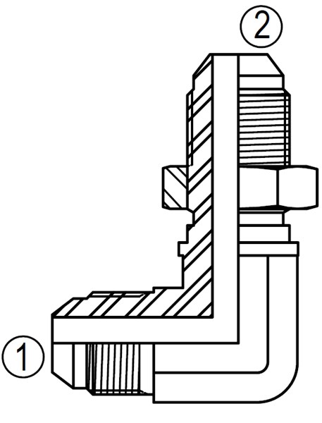 SS2701 90° Bulkhead Elbow