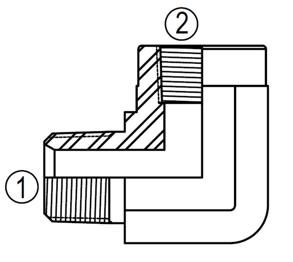 SS5502 90° Street Elbow