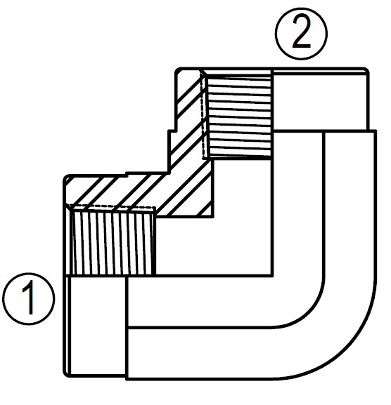 SS5504 90° Female Pipe Elbow