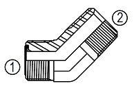 FF2503 45° Male Elbow