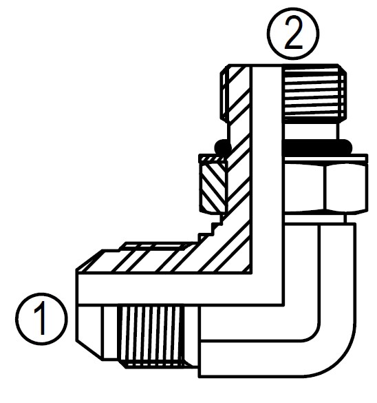 SS6801 90° Straight Thread Elbow