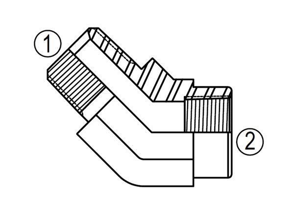 SS5503 45° Street Elbow