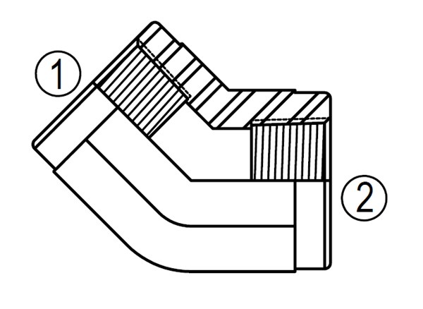SS5505 45° Female Pipe Elbow