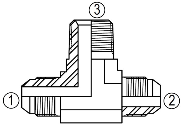 SS2601 Male Branch Tee