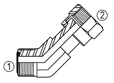 FF6502 45° ORFS Swivel Elbow