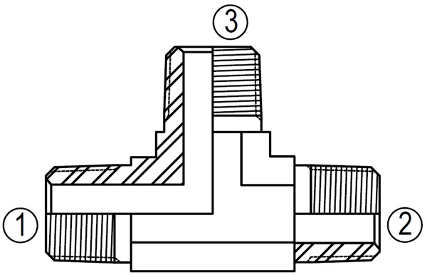 SS5600 Male Pipe Tee