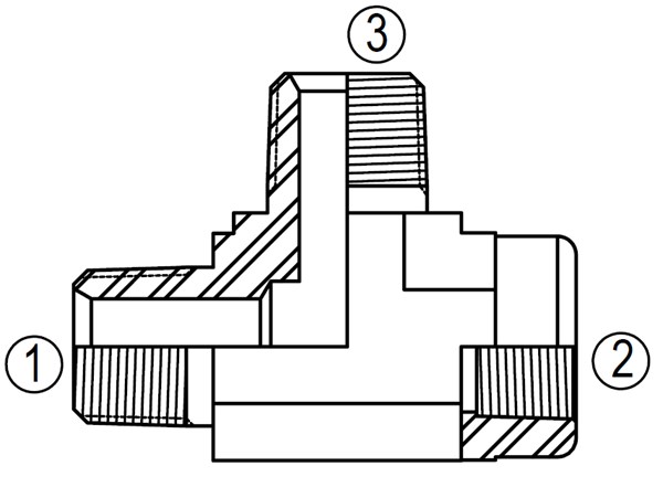 SS5603 Female Run Pipe Tee