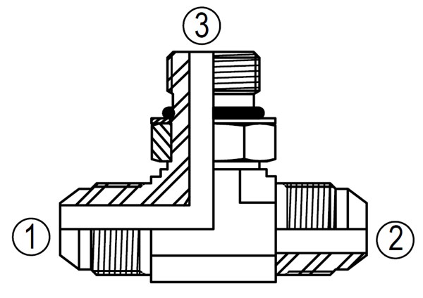 SS6803 Straight Thread Branch Tee