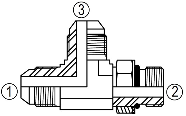 SS6804 Straight Thread Run Tee