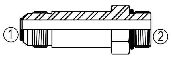 F6400-L Straight Thread Connector Long