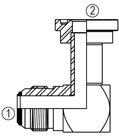 F1704-61 90° Code 61 Flange Adapter Elbow