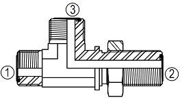 FF2704 Bulkhead Run Tee